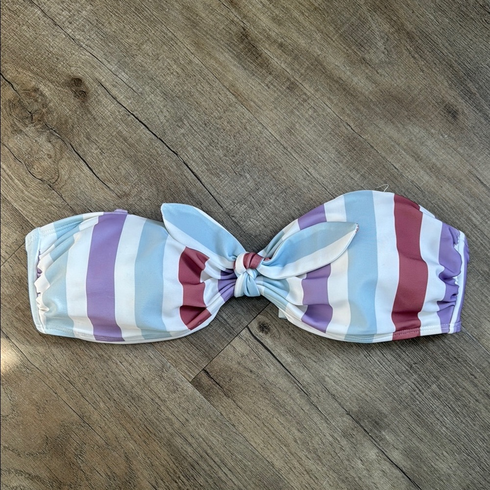 Striped Bandeau Bikini Top
